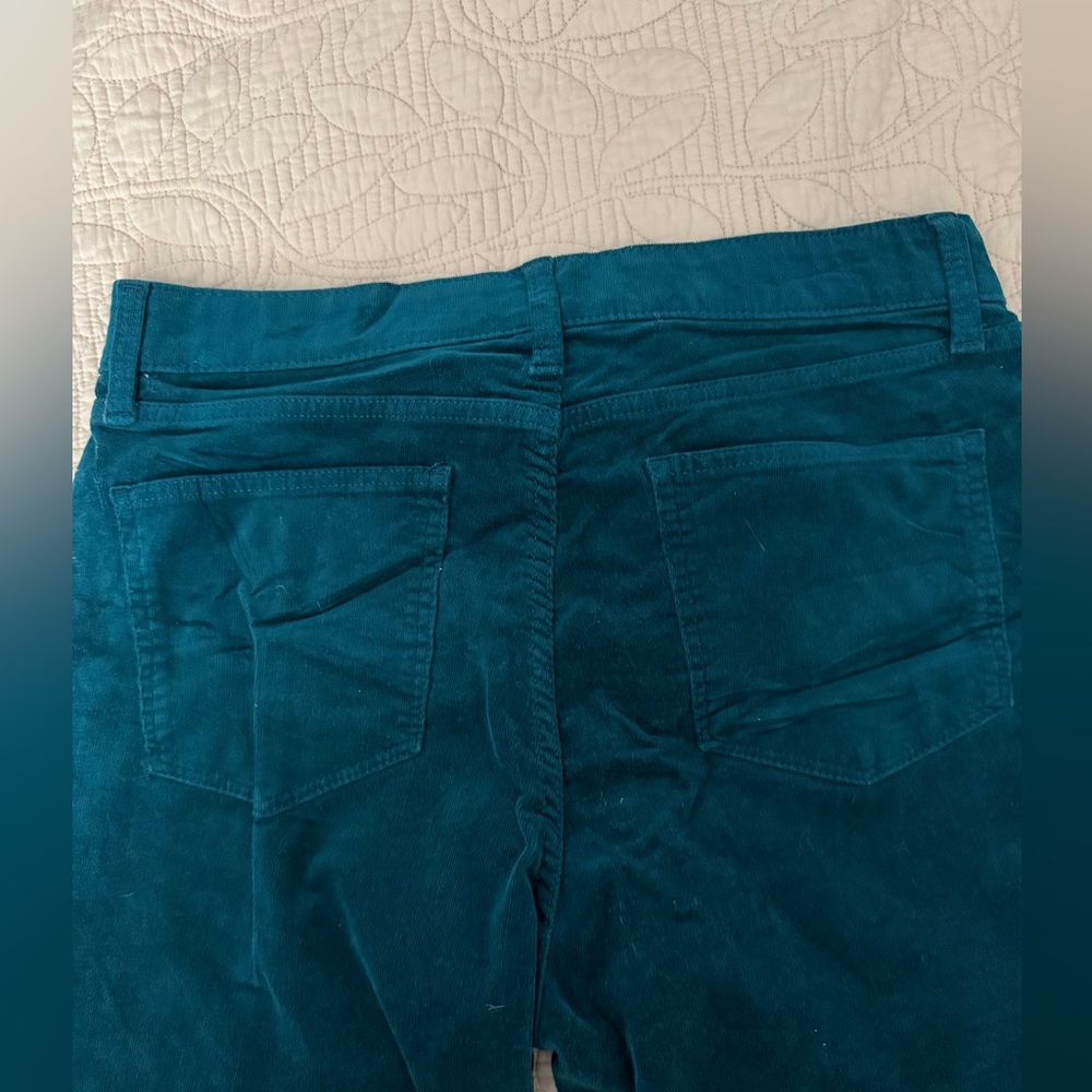 NWOT Corduroy St John’s Bay straight-leg ladies pants Sz 12 teal blue turquoise - Picture 7 of 8